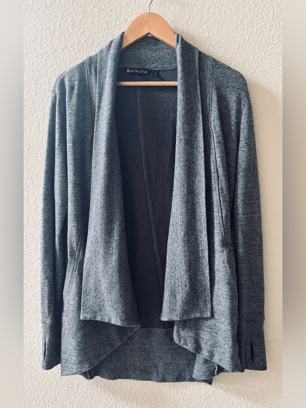 Athleta Open Cardigan Gray Size S